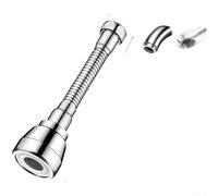 Extensor de grifo de cocina de acero inoxidable, adaptador de grifo giratorio de 720 grados con 3 modos de pulverización, diseño antisalpicaduras para roscas internas y externas, apto para fregadero