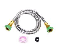 Extensor de manguera de agua de 5 pies, conector líder hembra a macho, de acero inoxidable, a prueba de fugas, fácil instalación, manguera de jardín de acero inoxidable hembra a macho