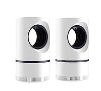 Exterminador de mosquitos avanzado - Ventilador de succión, Trampa Para Matar Moscas y Mosquitos Para Interiores,Lámpara USB Photocatalyst Mosquito Killer, Seguro para niños (2 white-A)