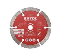 EXTOL PREMIUM Disco de corte de segmento de diamante, 89 x 1,0 x 10 mm