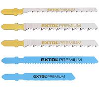 EXTOL PREMIUM Juego de 5 hojas para sierras de agua, grabación Bosch, bimetálico, HSS, HCS