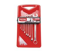 Extol Premium Juego de llaves anulares planas, 9 unidades, 6-19 mm