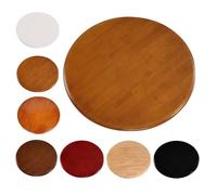 Extra Lar - Bandeja giratoria de madera Lazy Susan de 32 pulgadas, color marrón oscuro, plato redondo para mesa de comedor, perfecto para exhibición de cocina y entretenimiento, 80 cm