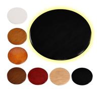 Extra Lar Lazy Susan - Bandeja giratoria de madera de alta calidad para mesa de comedor, plato redondo en color negro, perfecto para entretener y servir a los invitados