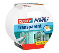 tesa Cinta de reparación Extra Power Clear – Transparente e impermeable, 10 m x 50 mm