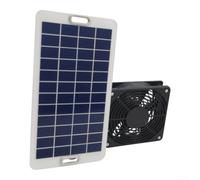 Extractor Aire Solar 30W para Invernaderos Mascotas | Panel monocristalino eficiente, 30W potencia, reduce calor interior, para ideal gallineros y mascotas