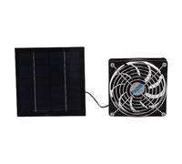 Extractor de energía solar de 20 W, potente ventilador de 12 cm, kit de ventilador de panel solar portátil para invernadero de RV, casa de mascotas, material de silicio