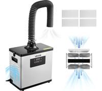 Extractor de humos de soldadura VEVOR, con filtro mejorado de 4 etapas. Extractor de humos de soldadura de alta potencia con 510 m³/h, 10 velocidades y control remoto. Extractor de humos sin escobilla