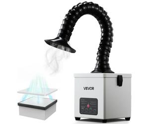 Extractor de humos de soldadura VEVOR, con filtro mejorado de 4 etapas. Extractor de humos de soldadura de alta potencia con 510 m³/h, 10 velocidades y control remoto. Extractor de humos sin escobilla
