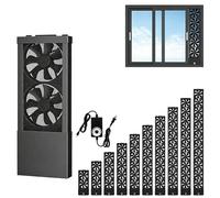 Extractor De Ventana Vertical RetráCtil Para Ventanas Correderas,Ventilador ExtraccióN Silencioso Con Velocidad Continua,InstalacióN Sin Herramientas Ni Perforaciones Hogar,Cocina,Dormitorio(110-122cm