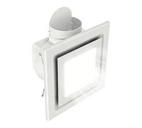 Extractor para baño silencioso con luz LED integrada, funcionamiento ultrasilencioso de 0,9 sones, potente eliminación de vapor y humedad para baños (20 cm)