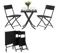 Extralink conjunto jardin ? muebles de jardín con 2 sillas plegable