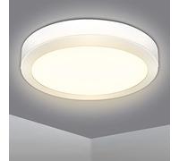 EXTRASTAR Plafon LED Techo 12W, Luz Blanca Natural 4200K, Lámpara LED Techo 1080Lm, Ø17.2cm, Espesor 3.6cm para Sala de Estar, Cocina, Pasillo, Baño, Dormitorio, Estudio