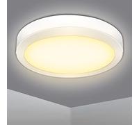 EXTRASTAR Plafon LED Techo 12W, Luz Cálida 3000K, Lámpara LED Techo 1080Lm, Ø17.2cm, Espesor 3.6cm para Sala de Estar, Cocina, Pasillo, Baño, Dormitorio, Estudio