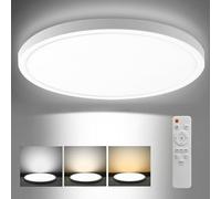 EXTRASTAR Plafon LED Techo 24W, Plafon LED Techo con Control Remoto, Luz Blanca 3000K~6500K, Lámpara 2200Lm, Ø29cm para Sala de Estar, Cocina, Pasillo, Baño, Dormitorio, Estudio