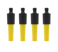 EXTRWORY Boquilla de pulverización directa ajustable de plástico con conector roscado, fácil fijación, color amarillo, 4 piezas, para jardinería al aire libre y limpieza de vehículos