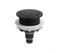 EXTRWORY Botón de descarga de inodoro de doble descarga redondo de repuesto para botón pulsador que se adapta a la mayoría de cisternas adecuadas para uso en baño (negro)