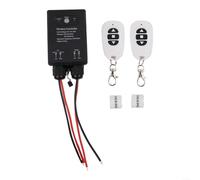 EXTRWORY Interruptor de relé inalámbrico DC12V 30A de alta potencia IP65 control remoto impermeable, para bomba de agua, motor de puerta de garaje, luz solar, carcasa ABS blanca (B)