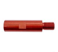 EXTRWORY Para varilla de extensión de rosca M14, para pulidora rotativa, herramienta de pulido, aleación de aluminio, 75 mm, 100 mm, 140 mm, rojo, para el cuidado del coche (75 mm)