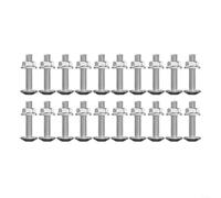 EXTRWORY Pernos de brida hexagonal chapados en zinc M5 con tuercas dentadas Acero al carbono de grado 48 para montaje de muebles, conexión de madera, bricolaje, reparación del hogar, plata, 30 mm (M6