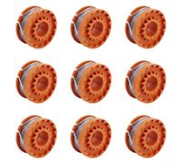 EXTRWORY Repuesto de cable de bobina y línea, para WORX WG150 WG151 para ALLISTER MGTP 18 Li S1825CT S3630CT 10FT 16MM Nylon Outdoor Gardening(9 piezas)