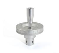 EXTRWORY Ruedas de mano de torno de aleación de aluminio con diámetro de escala grabado para maquinaria de metalurgia Mesa deslizante Operación manual Acabado plateado (6 mm)