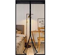 EXTSUD Mosquitera Magnética para Puertas 80 x 200 cm Cortina Protección contra Insectos para Puerta de Balcón Sala de Estar Puerta de Patio Pegado sin Taladrar, Negro
