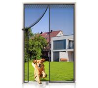 EXTSUD Mosquitera Puerta Magnética, 90x220cm Cortina Mosquitera para Puertas, Protección contra Insectos para Puerta de Balcón, Sala de Estar, Puerta de Patio, Negro