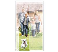 EXTSUD Mosquitera Puerta Magnética, Cortina Mosquitera para Puertas, Protección contra Insectos para Puerta de Balcón, Sala de Estar, Puerta de Patio, Negro, 90 x 210 cm, Blanco