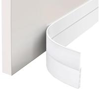 EXTSUD Tira de Sellado Burlete Bajo Puerta Tira Autoadhesiva Silicona para Puerta Aislamiento Acústico/a Prueba de Viento/Anti-bug de Sellado 2 Pack, 5x100cm Blanco