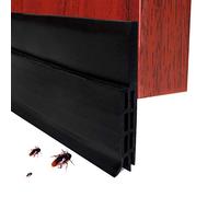 EXTSUD Tira de Sellado Burlete Bajo Puerta Tira Autoadhesiva Silicona para Puerta Aislamiento Acústico/a Prueba de Viento/Anti-Bug de Sellado, 5x100cm Negro