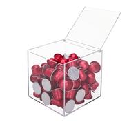 Exzact Cubo para cápsulas de café de acrílico de 15 cm, organizador de cápsulas de café, soporte transparente para cápsulas, almacenamiento multifunción