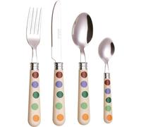 EXZACT lunares lunares juego de cubiertos 24 piezas acero inoxidable Dinner