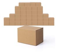 EYMPEU 15,3X10,2X10,2cm Cajas de Carton con Tapa para Envios de Paquete, 40 Pack, Cajitas de Papel Kraft para Regalo o Embalaje, Marrón
