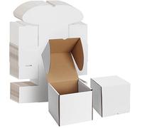 EYMPEU 15,3x15,3x15,3 cm(6x6x6 in) Cajas de Carton, 20 Pack Blanco, Cajas Pequeñas de Cartón Ondulado Kraftlo