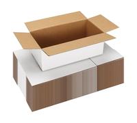 EYMPEU 20,3x10,2x7,7cm Cajas de Carton con Tapa para Envios de Paquete, 40 Pack, Cajitas de Papel Kraft para Regalo o Embalaje, Blanco