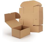 EYMPEU 25.4X17.8X12.7cm(10X7X5 in) Cajas Carton Envios Kraft Automontables para Ecommerce y postal, Pequeña 20 Pack Marrón