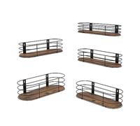 EYMPEU Estante de Pared, Estante de Pared Flotante Ovalado Juego de 5 Piezas para Sala de Estar, Dormitorio, Cocina, Baño, Ahorre Espacio en su Hogar.