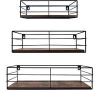 EYMPEU Estanterias de Pared, Estantes Flotantes de Pared Set de 3, Apto para Sala de Estar, Dormitorio, Cocina, Baño, Ahorre Espacio en El Hogar