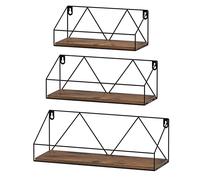 EYMPEU Estantes de Pared, Juego de 3, Estantes de Pared Flotantes de Madera y, Triángulos, para el la Cocina, el Baño, la Sala de Estar y la Oficina.
