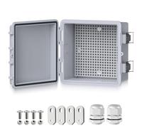 EYPINS Caja Estanca Exterior Electrica Impermeable IP67 15 * 15 * 9cm | Cuadro Eléctrico Superficie con Carcasa ABS, Cajas de Empalmes Opaco, Cierre de acero inoxidable,para Exterior Garaje Sótano