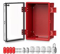 EYPINS Caja Estanca Exterior Electrica Impermeable IP67 30 * 20 * 16cm | Cuadro Eléctrico Superficie con Carcasa ABS,Cajas de Empalmes Transparente,Candado de combinación,para Exterior Garaje Sótano