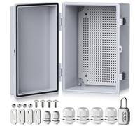 EYPINS Caja Estanca Exterior Electrica Impermeable IP67 30 * 20 * 17cm | Cuadro Eléctrico Superficie con Carcasa ABS, Cajas de Empalmes Opaco, Candado de combinación,para Exterior Garaje Sótano