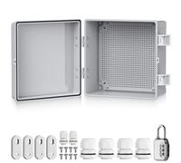 EYPINS Caja Estanca Exterior Electrica Impermeable IP67, Cuadro Eléctrico Superficie con Carcasa Plástico ABS, Cajas de Empalmes 30x30x17cm, Blanco