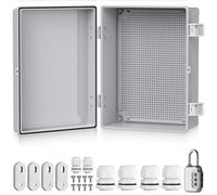 EYPINS Caja Estanca Exterior Electrica Impermeable IP67, Cuadro Eléctrico Superficie con Carcasa Plástico ABS, Cajas de Empalmes 40 * 30 * 16cm, Blanco