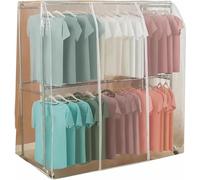 EYRMQWJPC Funda para Perchero de Ropa, Fundas for Ropa de Armario for Perchas Doble Barra, Blanco/Transparente, 150-200x90x150cm(B,180x90x150cm/71x35x59in)