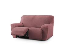 Eysa 3D Funda de sofá Relax reclinable bielástica 2 plazas x 2 pies Relax 150-200cm Color Burdeos