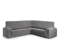 Eysa 3D Funda de sofá rinconera bielástica 450 cm 4 plazas Color Gris Oscuro