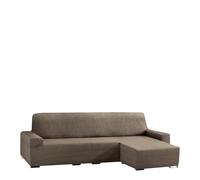 Eysa Aquiles bielástico Chaise Longue Corto Brazo Derecho, Polyester-Cotton, Marrón, 43 x 37 x 14 cm