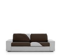 Eysa Funda de sofá bielástica para Asiento y Respaldo Talla S Color marrón diseño Harlem